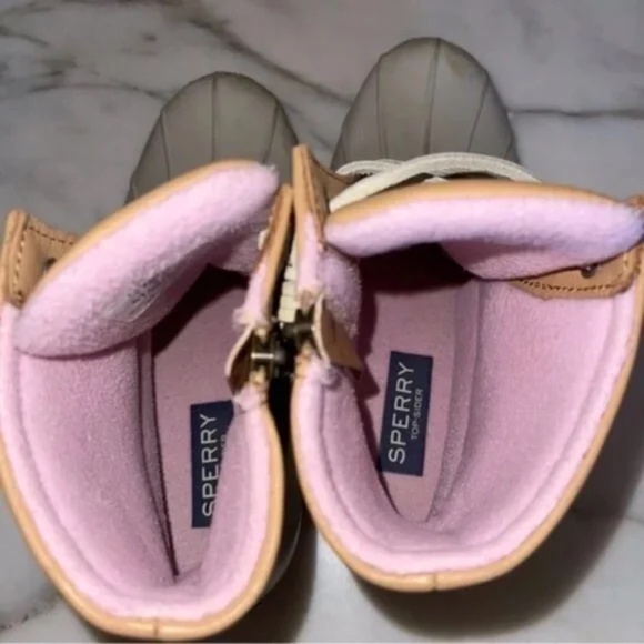 Sperry Women's Saltwater Duck Boots - White and Tan - Picture 7 of 8